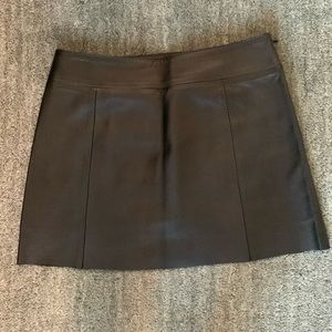 Elie Tahari Leather Skirt - Black